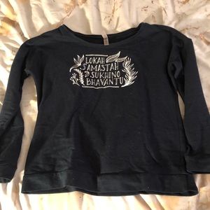 Long Sleeve Light Sweater with Sanskrit